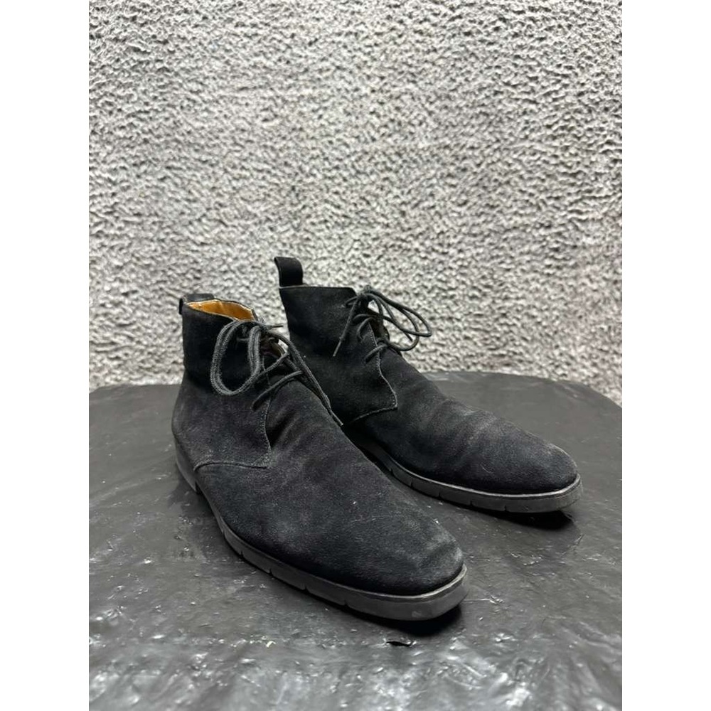 Stephane Kelian Suede Leather Lace Up Ankle Boots Black Womens Size 9.5 US